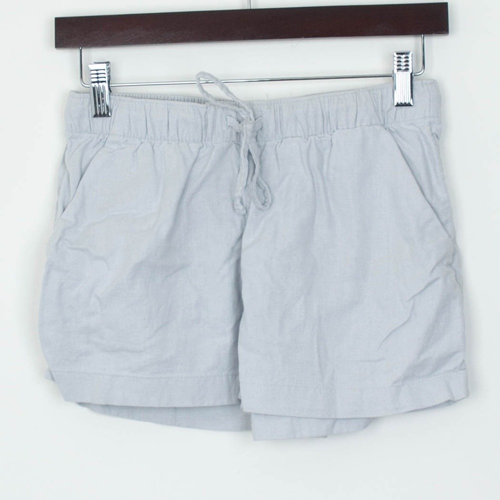 Hollister Shorts XS Light Blue Linen‎ Blend Drawstring Elastic Waist Pockets